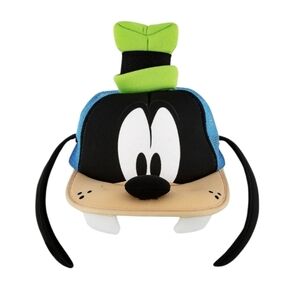 Disney Parks Goofy 3D Truckers Baseball Hat w Ears- Black, Green, Tan, Blue